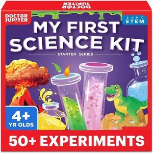 Doctor Jupiter First Science Kit for Kids Ages 4+ Year Old Boys 50+ Experiments